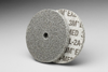 3M Scotch-Brite XL-UW Unitized Aluminum Oxide Soft Deburring Wheel - Medium Grade - Arbor Attachment - 3 in Diameter - 3/8 in Center Hole - Thickness 1/4 in - 16054 - 048011-16054 - R. S. Hughes Company, Inc.