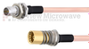 Slide-On BMA Plug Bulkhead to Snap-On BMA Jack Cable RG405 Type .086 Coax in 6 Inch - FMCA1592-6 - Fairview Microwave Inc.
