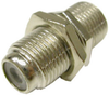 Nickel F Jack to F Jack Coupler w/ Nut & Washer - 72-053 - Computer Network Accessories, Inc.