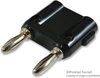 Banana Plug With Shorting Bar, Double, 15A, Solderless, Black; Gender Mueller Electric - 66W1150 - Newark, An Avnet Company