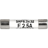 Cartridge Fuse, 6.3x32 mm, 500 VAC, 500 VDC 0.5 A-32 A, High Breaking Capacity ≥ 1500 A -- SHF 6.3x32 - Image