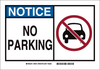 Brady B-555 Aluminum Rectangle White Parking Restriction, Permission & Information Sign - TEXT: NOTICE NO PARKING - 46619 - 754473-46619 - R. S. Hughes Company, Inc.