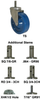 Stainless Steel Stem Caster - Polyurethane Wheel - Model K3 - SS-K3AP3X - Caster City, Inc.