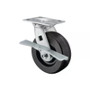 Swivel Plate Caster; Swivel, Wheel Material=Phenolic, Black -- 1318627 - Image