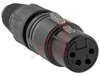 X-SERIES 4 PIN FEMALE XLR CABLE CONN. BLK/GOLD - 70088543 - Allied Electronics, Inc.