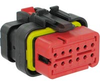 CONNECTOR, AMPSEAL 16, PLUG ASSEMBLY, 12 POSITION, 14-18 AWG, RED - 70084764 - Allied Electronics, Inc.