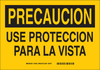 Brady B-302 Polyester Rectangle Yellow Personal Protection Equipment (PPE) Sign - 7 in Width x 10 in Height - Laminated - Language Spanish - TEXT: PRECAUCION - 37642 - 754473-37642 - R. S. Hughes Company, Inc.