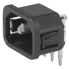 IEC Appliance Inlet C14, Snap-in Mounting, Front Side, PCB terminals -- 6130 - Image