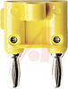 Double Banana Plug, Nickel plated, Yellow - 70197201 - Allied Electronics, Inc.