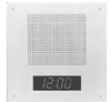 Grille-Clock/Speaker, Steel, Recessed, 12.688 Sq, White - DC802-DD3 - Visual Sound, Inc.