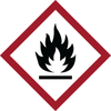 Brady B-235 Black / Red on White Diamond Paper Hazardous Material Label - 1 in Width - 1 in Height - 118876 -- 754473-66117 - Image