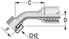 45° BSPP Female 60° Cone with O-Ring - B-0808-FBO4 - Kuriyama of America, Inc.