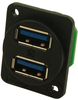 Stacked Usb Conn, Xlr Shell, Rcpt, 2Port; Usb Connector Type Cliff Electronic Components - 22AC4366 - Newark, An Avnet Company