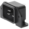 IEC Appliance Inlet C20, Screw-on Mounting, Rear Side, PCB Terminal -- 1601 - Image