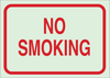 Brady Bradyglo B-347 Polyester / Polystyrene Rectangle Green Smoking Not Permitted Sign - 14 in Width x 10 in Height - TEXT: NO SMOKING - 85483 - 754476-85483 - R. S. Hughes Company, Inc.