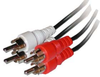 3' Economy 2-RCA Plugs to 2-RCA Plugs Patch Cable - 88-122 - Computer Network Accessories, Inc.