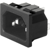 IEC Appliance Inlet C14, Snap-in Mounting, Front Side, Solder Terminal -- 0711 - Image