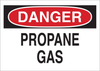 Brady B-586 Paper Rectangle White Chemical, Biohazard, Hazardous & Flammable Material Sign - 10 in Width x 7 in Height - TEXT: DANGER PROPANE GAS - 115978 - 754473-18621 - R. S. Hughes Company, Inc.