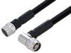 Fire Rated N Male to N Male Right Angle Low PIM Cable 200 cm Length Using SPF-500 Coax Using Times Microwave Parts - PE3C6375-200CM - Pasternack