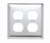 Duplex Receptacle Openings, Two Gang, Chrome -- SB82CH