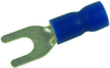 Terminal, Spade/fork, #8, Crimp, Blue; Product Range Multicomp Pro - 34P2377 - Newark, An Avnet Company