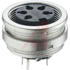 connector,circular din,female recept w/pcb pins,front mount,8 contact,ip40 - 70151358 - Allied Electronics, Inc.