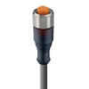 Sensor / Actuator Connector: M12 Standard, Cordset, Single ended, Straight Female, 8-pole; with Grey PVC 24 AWG cable with Stainless Steel Coupling Nuts - RKTN 8-661 - Belden Inc.