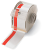 Brady B-595 Red / White Indoor / Outdoor Vinyl Thermal Transfer Continuous Thermal Transfer Printer Label Roll - 2.25 in Width - 100 ft Length - 113155 - 754473-99839 - R. S. Hughes Company, Inc.