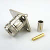 N Female (Jack) Connector 4 Hole Flange (Panel Mount) For RG58 Cable, Crimp/Solder -- SC9353 - Image