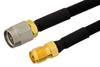 SMA Male to SMA Female Semi-Flexible Precision Cable 24 Inch Length Using PE-SR402FLJ Coax, LF Solder, RoHS - PE39440-24 - Pasternack