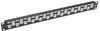 24-Port 1U Rack-Mount Cat6a/Cat6/Cat5e Offset Feed-Through Patch Panel with Cable Management Bar, RJ45 Ethernet, TAA -- N254-024-6A-OF