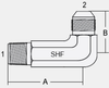 2501-LL - MALE JIC x MALE NPT EXTRA LONG 90° -- 2501-LL-04-04 - Image