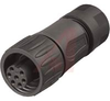 connector,plastic circ,str fem cable conn,3+gnd silver plt cont,screw term,black - 70013158 - Allied Electronics, Inc.