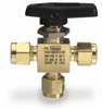 2A-MB2XPFA-BP - Parker three-way ball valve, brass, 1/8