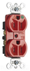 Duplex/Single Receptacle - TRIG8200-RED - Hubbell Wiring Device-Kellems