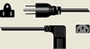 Right Angle Detachable Power Cord -- A7115 - Image