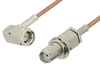 SMA Male Right Angle to SMA Female Bulkhead Cable 36 Inch Length Using RG178 Coax - PE3152-36 - Pasternack