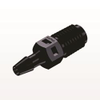 Threaded Connector, Barbed, Black - N2S431 - Qosina Corp.
