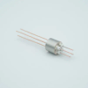 Power Feedthrough, 500 Volts, 15 Amps, 4 Pins, 0.032″ Copper Conductors, 0.497″ Dia Stainless Steel Weld Adapter - A0086-3-W - MPF Products, INC.