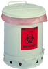 Justrite Soundgard Silver Steel 10 gal Safety Can - 18 1/4 in Height - 13 15/16 in Overall Diameter - 697841-12721 - 697841-12721 - R. S. Hughes Company, Inc.