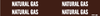 Brady B-946 White on Brown Vinyl Self-Adhesive Pipe Marker - 1 1/8 in Height - 3/4 in Character Height - 7 in Length - Printed Msg = NATURAL GAS - 7395-4 - 754473-67711 - R. S. Hughes Company, Inc.