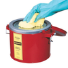 Justrite Red Steel 6 qt Safety Can - 7.5 in Height - 9.375 in Overall Diameter - 697841-00321 - 697841-00321 - R. S. Hughes Company, Inc.