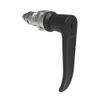 Quarter-Turn Cam Latch, Key Locking , L-Handle, Without Cam, Sealed, Zinc Alloy, Powder Coat, Black - E5-9A-725-UU3-10 - Southco
