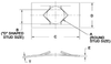Push-On Nuts, Rectangular Push-On Nuts - Image