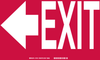 Brady B-120 Fiberglass Reinforced Polyester Rectangle White Exit Sign - 14 in Width x 10 in Height - TEXT: EXIT - 73781 - 754473-73781 - R. S. Hughes Company, Inc.