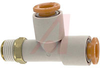 Tee; 1/4 in.; NPT 1/8 in.; NPT; 11.11 mm (Hex.); 20.5 mm x 2; 4.6 mm (Min.) - 70070381 - Allied Electronics, Inc.