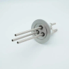 Power Feedthrough, 12000 Volts, 3 Tubes, 0.25″ Stainless Steel Conductor, 2.95″ QF / KF Flange - A0115-10-QF - MPF Products, INC.