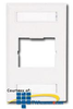Siemon Single Gang Plastic CT Faceplate for One Coupler -- CT2-FP-02