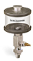 Clear View Single Feed Manual Lubricator, 9 oz Pyrex Reservoir, 1/4” Male NPT - B4461-009PB2W - Oil-Rite Corp.