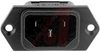 AC Inlet; Screw-On Mount, Quick connectterminal, 250 VAC; 10A; 10Megaohms/Min. - 70080619 - Allied Electronics, Inc.